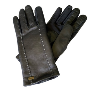 Isotoner black leather gloves